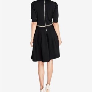 New Black Embellished-waist Sweater short cocktail